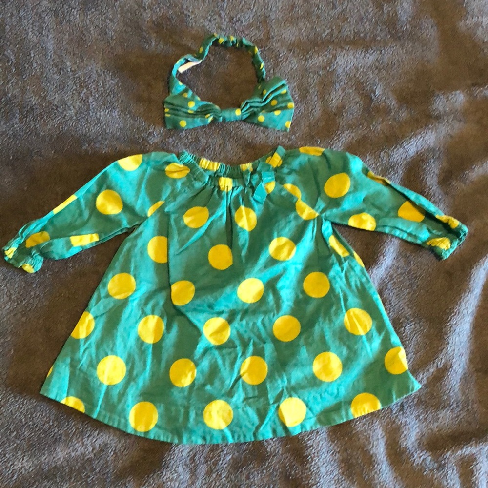 Polka Dot Dress with Matching Head Band